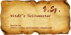 Vitéz Szilveszter névjegykártya