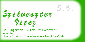 szilveszter vitez business card